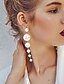 abordables Pendientes colgantes-Mujer Pendients de aro Precioso Pera Perla Artificial Aretes Joyas Blanco Para Fiesta