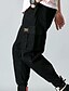 billige Pants-Dame Grunnleggende Elegant og moderne Snorer Lomme med side lomme Lastebukser Bukser Mikroelastisk Avslappet Daglig Ensfarget Medium Midje Løstsittende Svart M L XL XXL