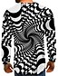 cheap Tank Tops-Men&#039;s T shirt Graphic Optical Illusion Round Neck Plus Size Daily Going out Long Sleeve Print Tops Streetwear Exaggerated Rainbow