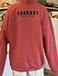 cheap Hoodies &amp; Sweatshirts-Women&#039;s Pullover Hoodie Sweatshirt Graphic Text Letter Basic Hoodies Sweatshirts  Red