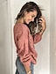 cheap Sweaters-Women&#039;s Solid Colored Cardigan Long Sleeve Sweater Cardigans V Neck Black Blue Red
