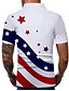 cheap Tank Tops-Men&#039;s Golf Shirt Tennis Shirt Graphic National Flag Collar Button Down Collar Daily golf shirts Short Sleeve Print Tops Basic White