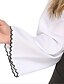 preiswerte Tops in Übergröße-Damen Übergrössen Bluse Hemd Solide Langarm V-Ausschnitt Oberteile Basic Top Weiß