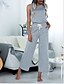 abordables Jumpsuits &amp; Rompers-Mujer Negro Wine Gris Claro Mono Un Color