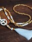 cheap Earrings &amp; Rings-Women’s Long Necklace with Stone  Wood  and Tassel