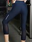 abordables Deporte Athleisure-Mujer Yoga Básico Legging Un Color Media cintura Azul Marino XXS XS S