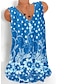 abordables Tops &amp; Blouses-Mujer Blusa Camisa Floral A Lunares Flor Estampado Escote en Pico Tops Básico Top básico Vino Azul Marino Azul claro