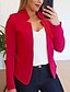 cheap Jackets-Women&#039;s Jacket Daily Work Fall Fall &amp; Winter Short Coat V Neck Stand Collar Regular Fit Basic Jacket Long Sleeve Solid Colored Patchwork Yellow Blushing Pink White