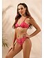 cheap Bikini-Women&#039;s Swimwear Bikini Tankini Normal Swimsuit Print Leopard Pink Triangle Bathing Suits Cheetah Print