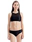 cheap Tankini-Women&#039;s Tankini Swimsuit Solid Colored Swimwear Bathing Suits Black