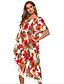 cheap Cover-Ups-Women&#039;s Cover Up Swimsuit Floral Red Swimwear Bathing Suits