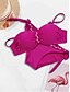 cheap Bikini-Women&#039;s Bikini Tankini Swimsuit Print Color Block Yellow Fuchsia Orange Plus Size Swimwear Halter Bathing Suits