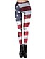 cheap Graphic Chic-Women&#039;s Sporty Comfort Sports Gym Yoga Leggings Pants Patterned National Flag Full Length Print White Black Blue Red Wine