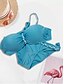 economico Tankini-Per donna Bikini Tankini Costume da bagno Con stampe Monocolore Blu Giallo Fucsia Arancione Taglie forti Costumi da bagno All&#039;americana Costumi da bagno