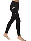 abordables Sport Athlétisme-Femme Basique Legging Couleur Pleine Taille médiale Noir S M L