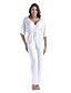 cheap Jumpsuits &amp; Rompers-Women&#039;s Ordinary Business White Black Red Jumpsuit Solid Colored Drawstring