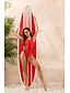 cheap One-Pieces-Women&#039;s Swimwear One Piece Normal Swimsuit Zipper Color Block Red Bathing Suits Sexy