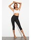 billige Graphic Chic-Dame Sport Yoga &amp; Danse Sko Sports Basale Legging Ensfarvet Sport Stribe Høj Talje Sort Lilla S M L