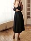 cheap Dresses-Women&#039;s Strap Dress Midi Dress Black Sleeveless Solid Color Summer V Neck Vintage Sexy 2021 S M L XL