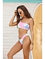 abordables Bikini-Mujer Bañadores Tankini Normal Traje de baño Estampado Geométrico Arco Iris Trajes de baño