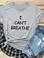 cheap T-Shirts-Women&#039;s T shirt Graphic Text Letter Print Round Neck Tops 100% Cotton Basic Basic Top White Black Red
