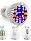 abordables Luz Ambiente LED-4pcs e14 led crece la luz e27 espectro completo bombilla led de la planta 18w fitolamp ac85-265v rojo azul uv ir led lámpara de crecimiento para plantas gu10