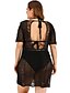 cheap Cover-Ups-Women&#039;s Swimwear Cover Up Plus Size Swimsuit for Big Busts Solid Colored Black Bathing Suits