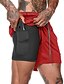 cheap Running &amp; Jogging Clothing-Men&#039;s 2 in 1 Gym Shorts with Phone Pocket Quick Dry Activewear