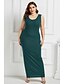 cheap Plus Size Dresses-Women&#039;s Shift Dress Maxi long Dress Black Yellow Wine Green Navy Blue Sleeveless Solid Color Summer Round Neck Elegant 2021 S M L XL XXL 3XL 4XL 5XL