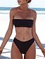 billige Bikini-Dame Bikini 2 stk badedragt Lyserød Vin Grå Hvid Sort Badetøj Pandebånd Badedragter Sexet Sød Stil / BH med indlæg