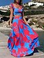 cheap Boho Dresses-Women&#039;s Sheath Dress Maxi long Dress Blushing Pink Sleeveless Floral Summer Square Neck Streetwear 2021 S M L XL XXL 3XL