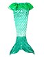 cheap Girls&#039; Swimwear-Kids Toddler Girls&#039; Swimwear Swimsuit Mermaid Tail Lace up Swimwear Polka Dot Color Block Sleeveless Blue Fuchsia Green Active Cute Bathing Suits