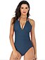 cheap One-Pieces-Women&#039;s Swimwear One Piece Normal Swimsuit Halter Tummy Control Slim Solid Colored Black Red Dusty Blue Purple Green Bathing Suits