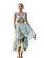 cheap Two Piece Sets-Women&#039;s Basic Geometric Two Piece Set Blouse Shirred Cami Top Skirt Print Tops