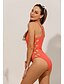 cheap One-Pieces-Women&#039;s Swimwear One Piece Normal Swimsuit Deep V Solid Colored Orange Bathing Suits Sexy Online