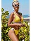 abordables Tankini-Mujer Bañadores Tankini Normal Traje de baño Bloque de color Amarillo Trajes de baño