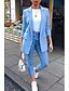 cheap Jackets-Women&#039;s Blazer Classic Solid Colored Work Long Sleeve Coat Casual Fall Spring Regular Jacket White / Daily