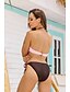 cheap Tankini-Women&#039;s Swimwear Bikini Tankini Normal Swimsuit Lace up Solid Colored Pink Halter Bathing Suits Lace