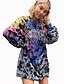 billige Hættetrøjer &amp; sweatshirts-Dame Pullover-sweatshirt Leopard Chimpansemønster Afslappet Hættetrøjer Sweatshirts Blå