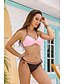 preiswerte Tankini-Damen Badeanzug Bikinis Tankini Normal Bademode mit Schnürung Einfarbig Rosa Halfter Badeanzüge Spitze