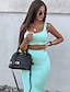 cheap Two Piece Sets-Women&#039;s Solid Colored Two Piece Set Set Skirt Tops / Short / Slim