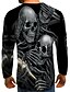 cheap Men&#039;s Tees &amp; Tank Tops-Men&#039;s T shirt Graphic Skull Plus Size Print Long Sleeve Daily Tops Streetwear Exaggerated Rainbow