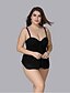 cheap Plus Size Swimwear-Women&#039;s One Piece Swimsuit Black Swimwear Strap Bathing Suits