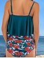 cheap Tankini-Women&#039;s Tankini Swimwear Swimsuit Bathing Suits - Geometric Light Blue Black Blue Red Yellow S M L