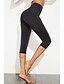 billige Graphic Chic-Dame Sport Yoga &amp; Danse Sko Sports Basale Legging Ensfarvet Sport Stribe Høj Talje Sort Lilla S M L