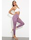 abordables Graphic Chic-Femme Des sports Yoga Sportif Basique Legging Sportif Bandes Patchwork Couleur Pleine Taille haute Violet Noir S M L