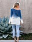 cheap Sweaters &amp; Cardigans-Women&#039;s Solid Colored Pullover Long Sleeve Sweater Cardigans V Neck Blue Gray