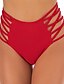 preiswerte Bottoms-Damen Badeanzug Strand unten Normal Bademode Einfarbig Schwarz Rote Badeanzüge