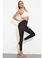 abordables Graphic Chic-Mujer Deportes Yoga Deportivo Básico Legging Deportivo A rayas Retazos Color sólido Alta cintura Morado Negro S M L