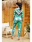 cheap Jumpsuits &amp; Rompers-Women&#039;s Geometric Two Piece Set Pant Tracksuit Set Print Tops